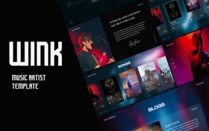 Music Artist and Singer By WINK Website Template