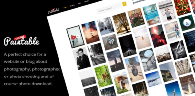 Paintable - Photography Photos Blog Theme