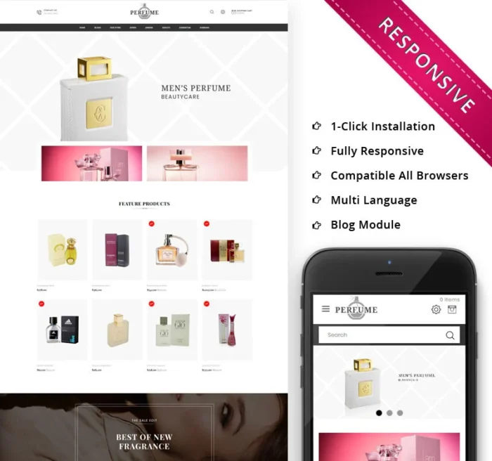 Perfume - The Cosmetic Store Responsive OpenCart Template