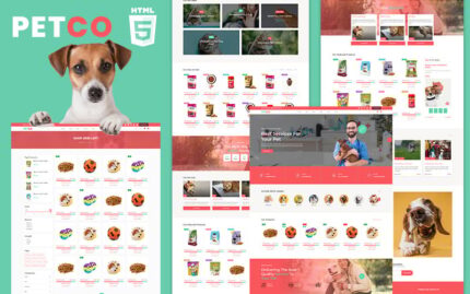 Petco Pet and animal Shop Website Template