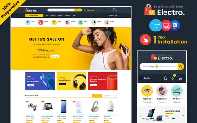 Rayu Electronic Store Responsive OpenCart Template