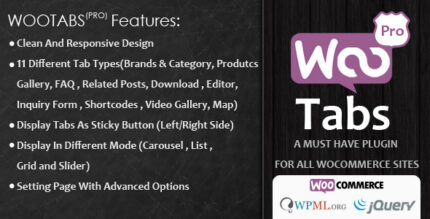 WooTabs – Add Extra Tabs To WooCommerce Product Page