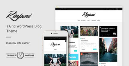 A Responsive Grid Blog Theme - Rinjani