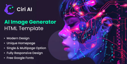 AI Image Generator HTML Template - Ciri AI