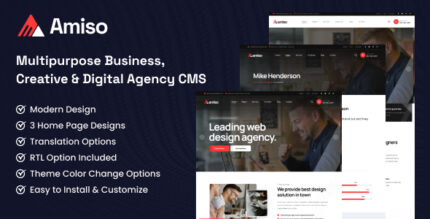 Amiso - Multipurpose Business, Creative & Digital Agency CMS