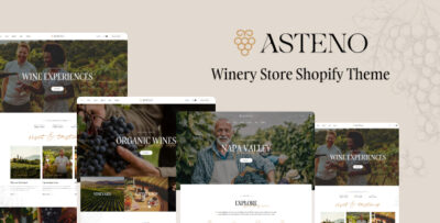 Ap Asteno Wine - Winery Store Shopify Theme