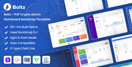 Boltz - PHP Crypto Admin Dashboard Bootstrap Template