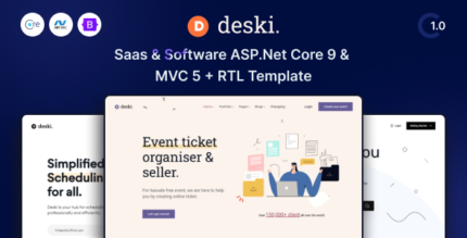 Deski - Software, SaaS & Startup ASP.Net Core 9 & MVC 5 Template