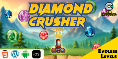 Diamond Crusher HTML5 Construct 3 Game