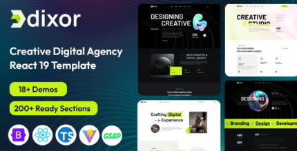 Dixor - Creative Digital Agency React JS Template (React 19)