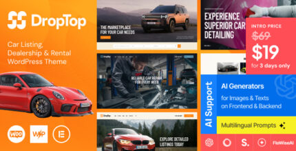 Drop-Top - Car Listing, Dealership & Rental WordPress Theme