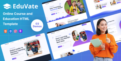 Eduvate - Online Course and Education HTML Template