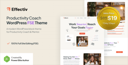 Effectiv – Productivity Coach & Mentor FSE WordPress Theme