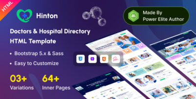 Hinton - Doctors & Hospital Directory HTML Template