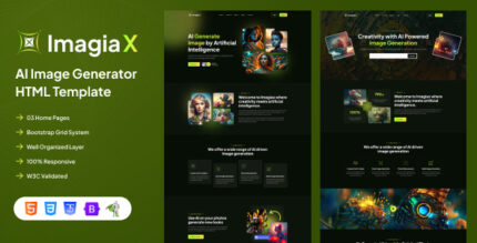 Imagiax - AI Image Generator HTML Template