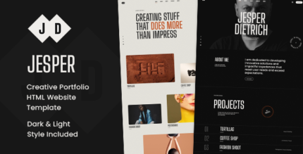 Jesper - Creative Portfolio Showcase HTML Website Template