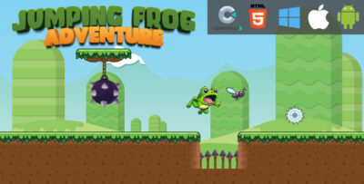 Jumping Frog Adventure : insect Hunt - HTML5 Game (.C3p and HTML5)