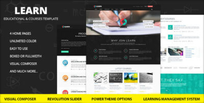 Learn - Education, eLearning WordPress Theme