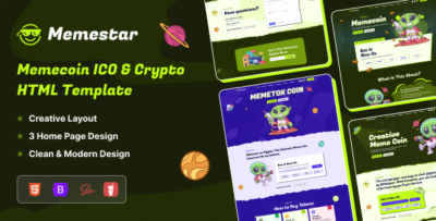 Memestar - Memecoin ICO & Crypto HTML Template