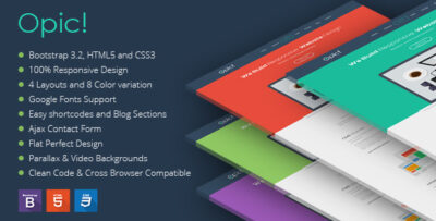 Opic! Flat One Page Responsive Template