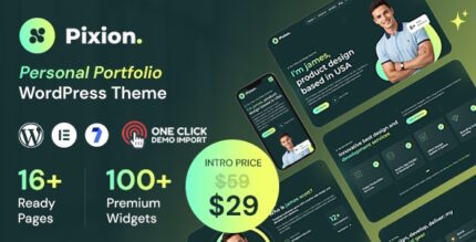 Pixion - Personal Portfolio WordPress Theme