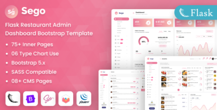 Sego - Flask Restaurant Admin Dashboard Bootstrap Template