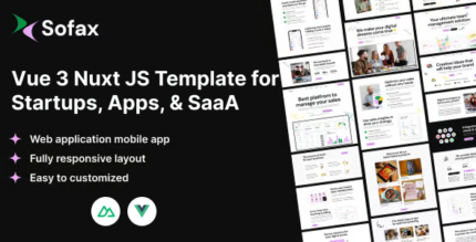 Sofax - Saas, Software & Startup Nuxt JS Template