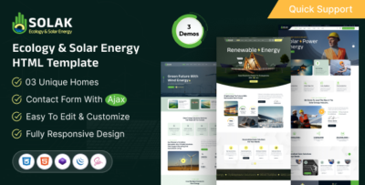 Solak -Ecology & Solar Energy HTML Template