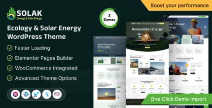 Solak - Ecology & Solar Energy WordPress Theme