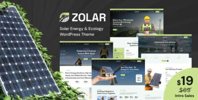 Zolar - Solar Energy WordPress Theme