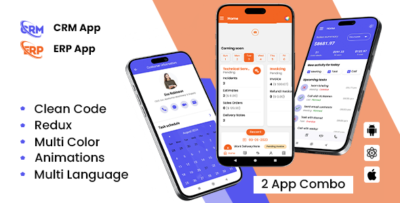 2 app template erp order management crm sales marketing react native iosandroid template
