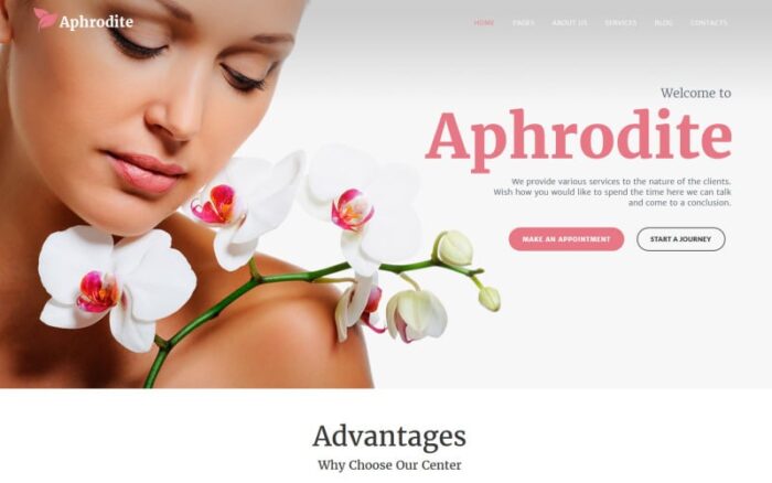 Aphrodite Beauty SPA Salon Responsive WordPress Theme