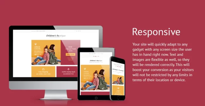 Baby Store Responsive Landing Page Template