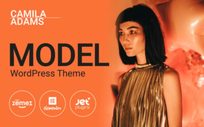 Camila Adams Vivid and Responsive Male Model website WordPress Theme
