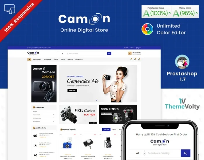 Camon Electronic Shop PrestaShop Theme 1