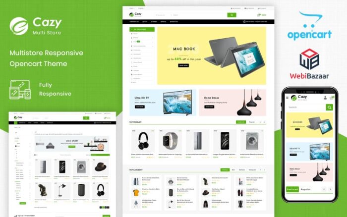 Cazy The Shopping Mall OpenCart Template