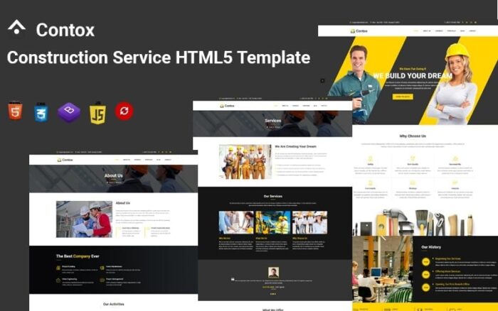 Contox Construction Service HTML Template Website Template