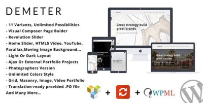 Demeter One Page Parallax WordPress Theme