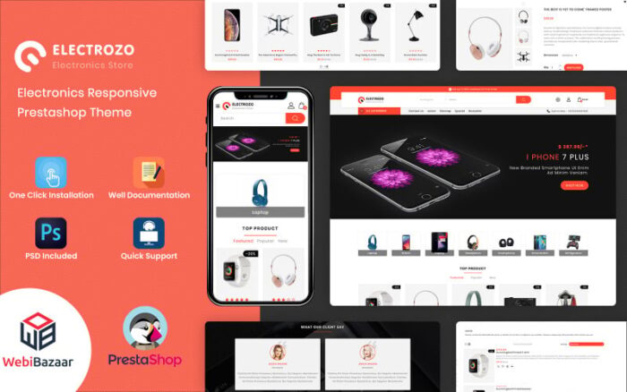 Electrozo SuperMarket Electronics Store PrestaShop Theme