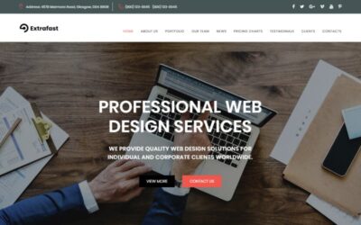 ExtraFast Web Design Studio HTML Landing Page Template
