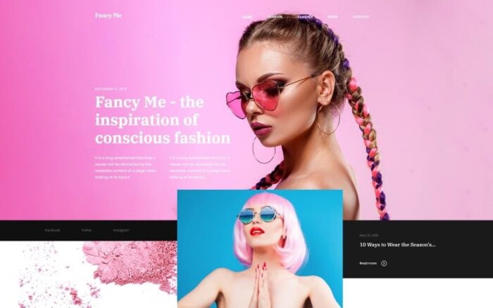 Fancy Me Fashion Blog Elementor WordPress Theme
