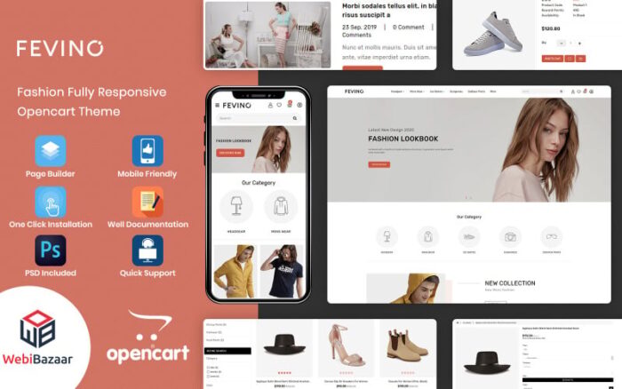 Fevino Multipurpose Fashion Responsive Store OpenCart Template