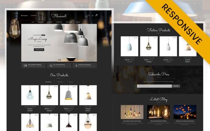 Filament Lighting Store OpenCart Template