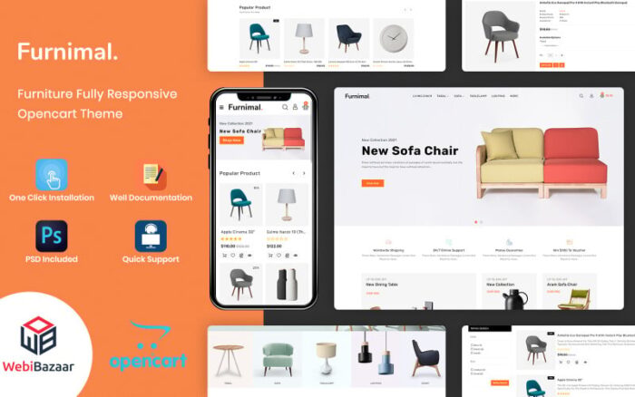 Furnimal Multipurpose Furniture Interior OpenCart Template