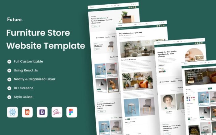 Future Website Template React for Furniture Store
