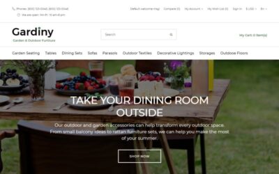 Gardiny Furniture Parallax Elegant OpenCart Template