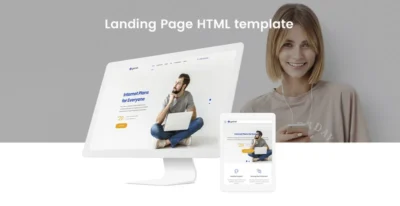 GetNet Internet Service Provider Landing Page Template