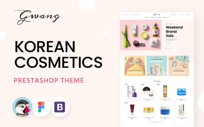 Gwang Korean Cosmetics Ecommerce Templates PrestaShop Theme