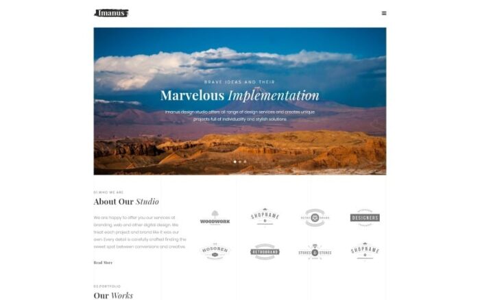 Imanus Design Multipurpose Minimal Elementor WordPress Theme
