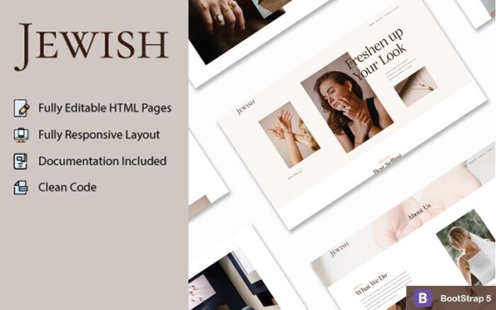 Jewish The Jewellery Shop HTMLBootstrap Template
